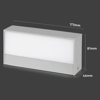 LED Āra sienas lampa LED/9W/230V 4000K IP65