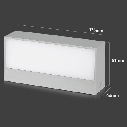 LED Āra sienas lampa LED/9W/230V 6500K IP65