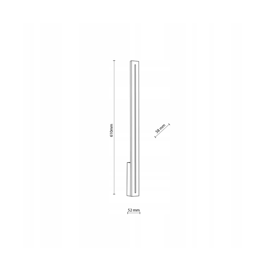 LED Āra sienas lampa LINEA LED/12W/230V IP65 61 cm antracīta