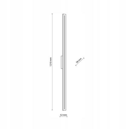 LED Āra sienas lampa LINEA LED/30W/230V IP65 121 cm antracīta