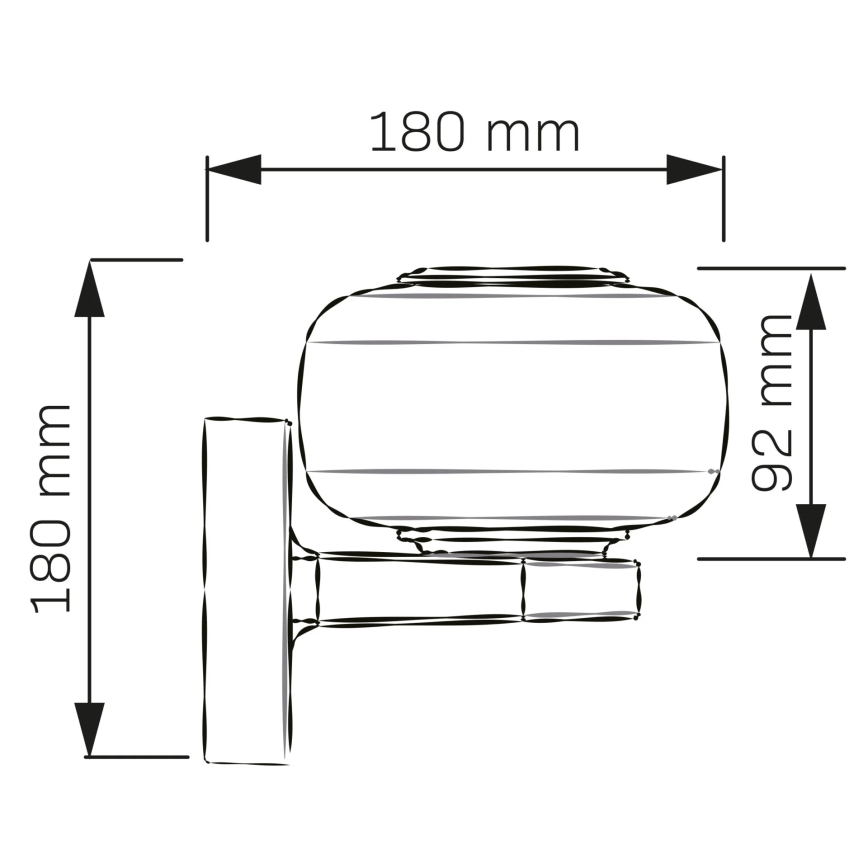 LED āra sienas lampa MALAGA LED/12W/230V IP44 melna