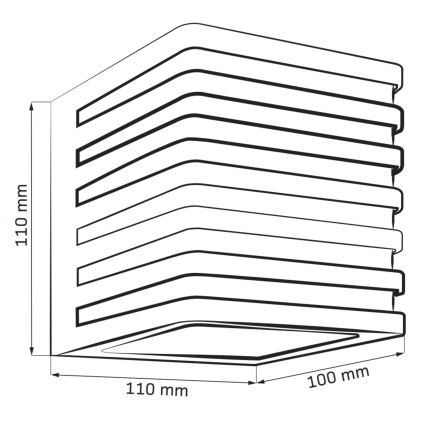 LED Āra sienas lampa MAXWELL LED/10W/230V IP54 grafīta