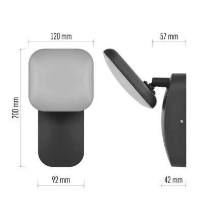 LED Āra sienas lampa NIKA LED/12,5W/230V IP44