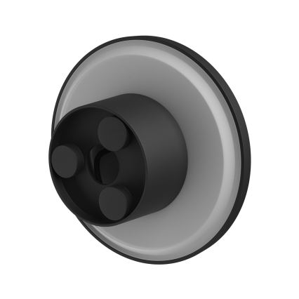 LED Āra sienas lampa PIATTA LED/18W/230V 3000/4000/6000K d. 25 cm IP44 melna