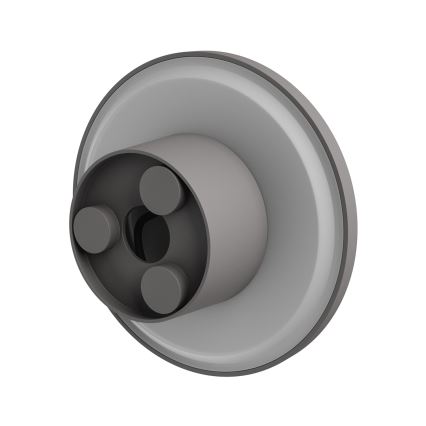 LED Āra sienas lampa PIATTA LED/18W/230V 3000/4000/6000K d. 25 cm IP44 pelēka
