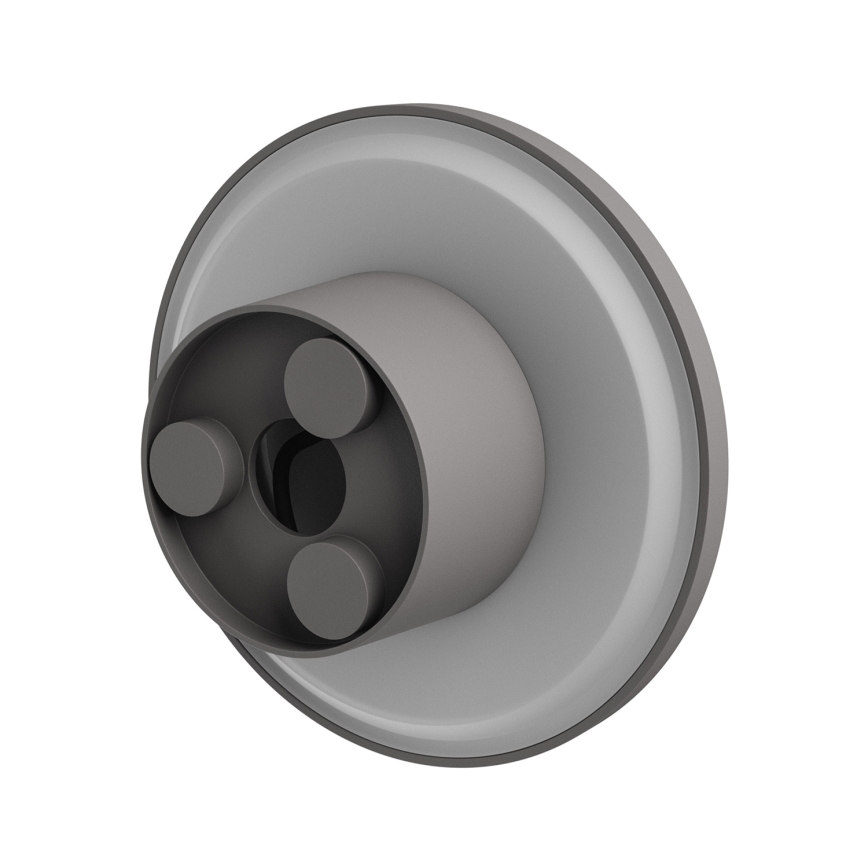 LED Āra sienas lampa PIATTA LED/18W/230V 3000/4000/6000K d. 25 cm IP44 pelēka