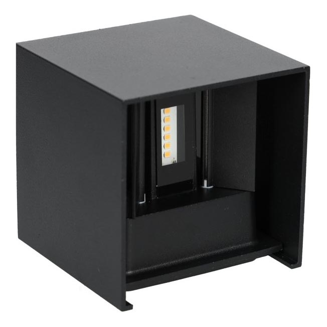 LED Āra sienas lampa QUERK 2xLED/3W/230V 3000K IP54 melna