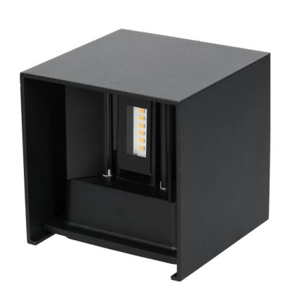 LED Āra sienas lampa QUERK 2xLED/3W/230V 3000K IP54 melna