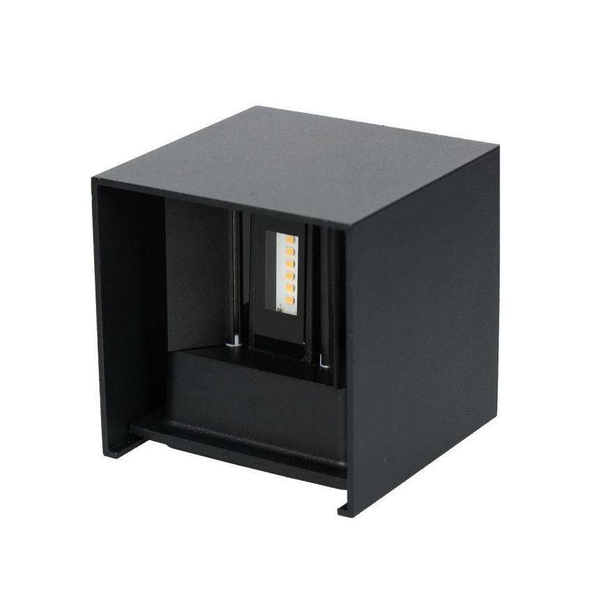 LED Āra sienas lampa QUERK 2xLED/3W/230V 3000K IP54 melna