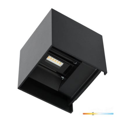 LED Āra sienas lampa QUERK 2xLED/3W/230V 3000K IP54 melna