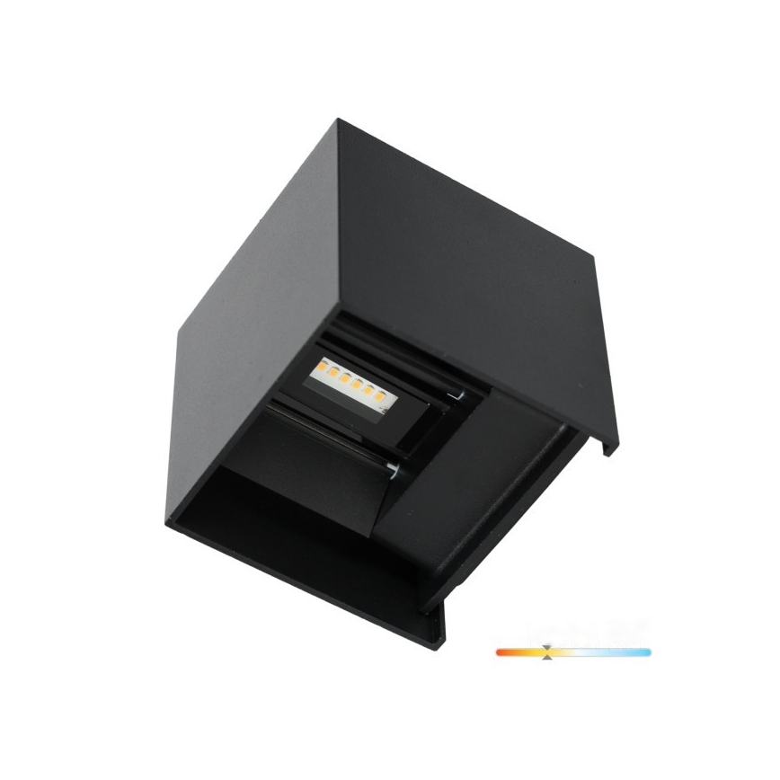 LED Āra sienas lampa QUERK 2xLED/3W/230V 3000K IP54 melna