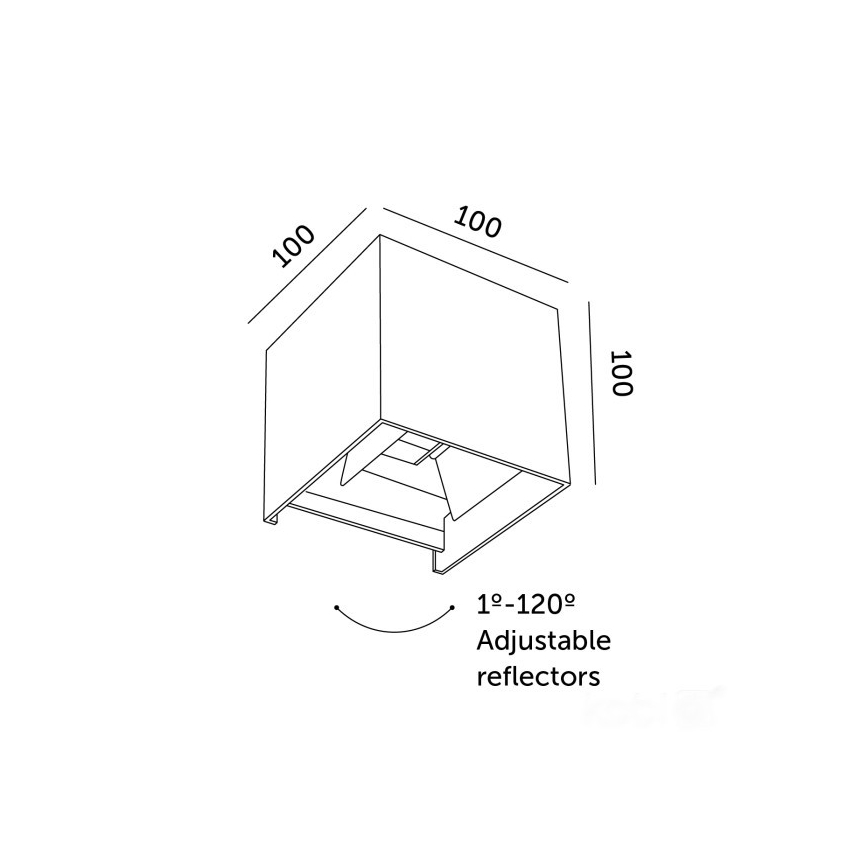 LED Āra sienas lampa QUERK 2xLED/3W/230V 3000K IP54 melna