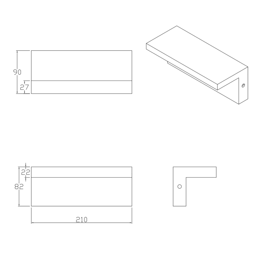 LED Āra sienas lampa TESA LED/10W/230V IP54 melna