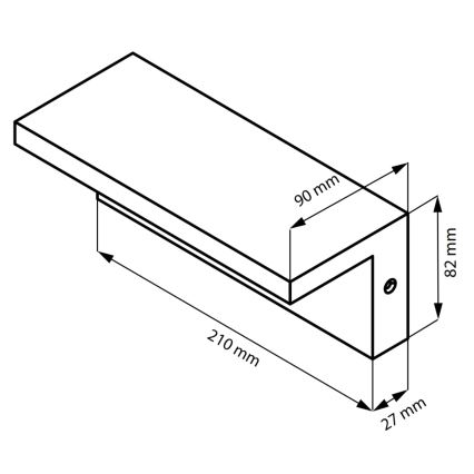 LED Āra sienas lampa TESA LED/10W/230V IP54 melna