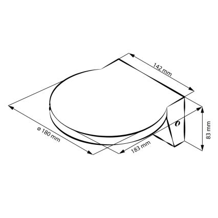 LED Āra sienas lampa TESA LED/10W/230V IP54 melna