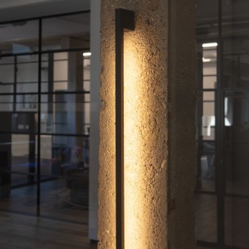 LED Āra sienas lampa YALTE LED/10W/230V 4000K IP54 melna