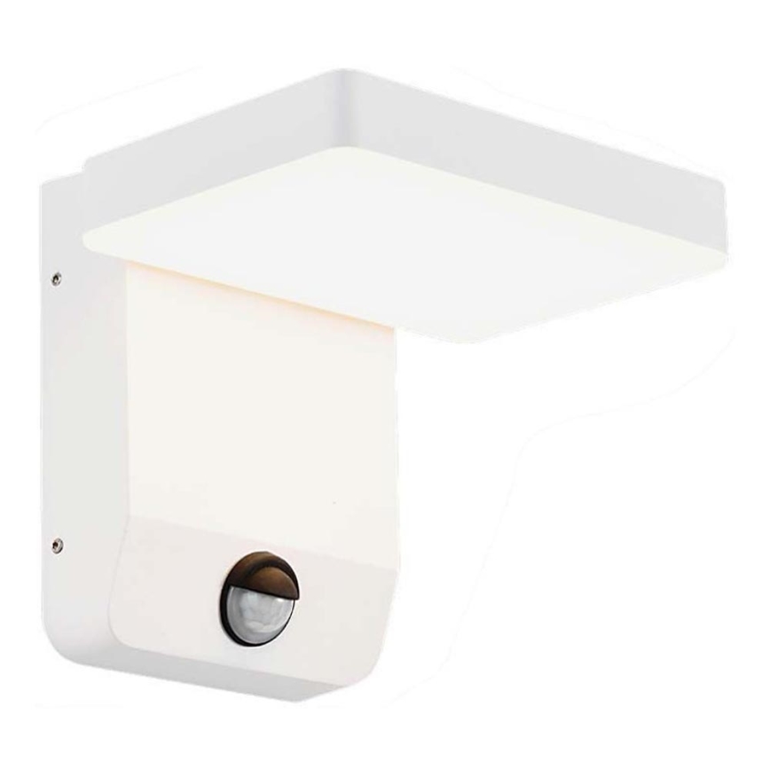 LED Āra sienas locāma lampa ar sensoru LED/17W/230V IP65 3000K, balta