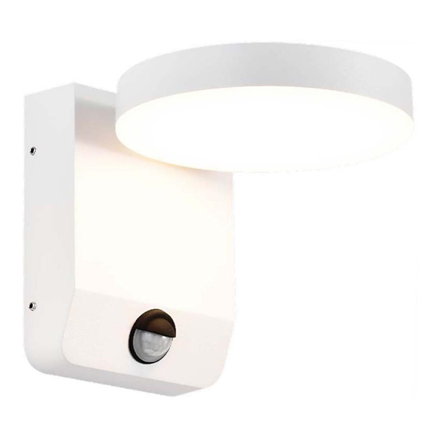 LED Āra sienas locāma lampa ar sensoru LED/17W/230V IP65 3000K balta