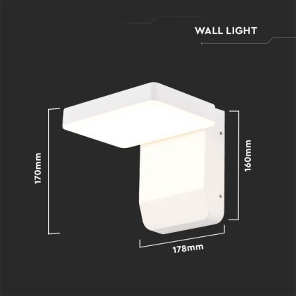 LED Āra sienas locāma lampa LED/17W/230V IP65 4000K, balta