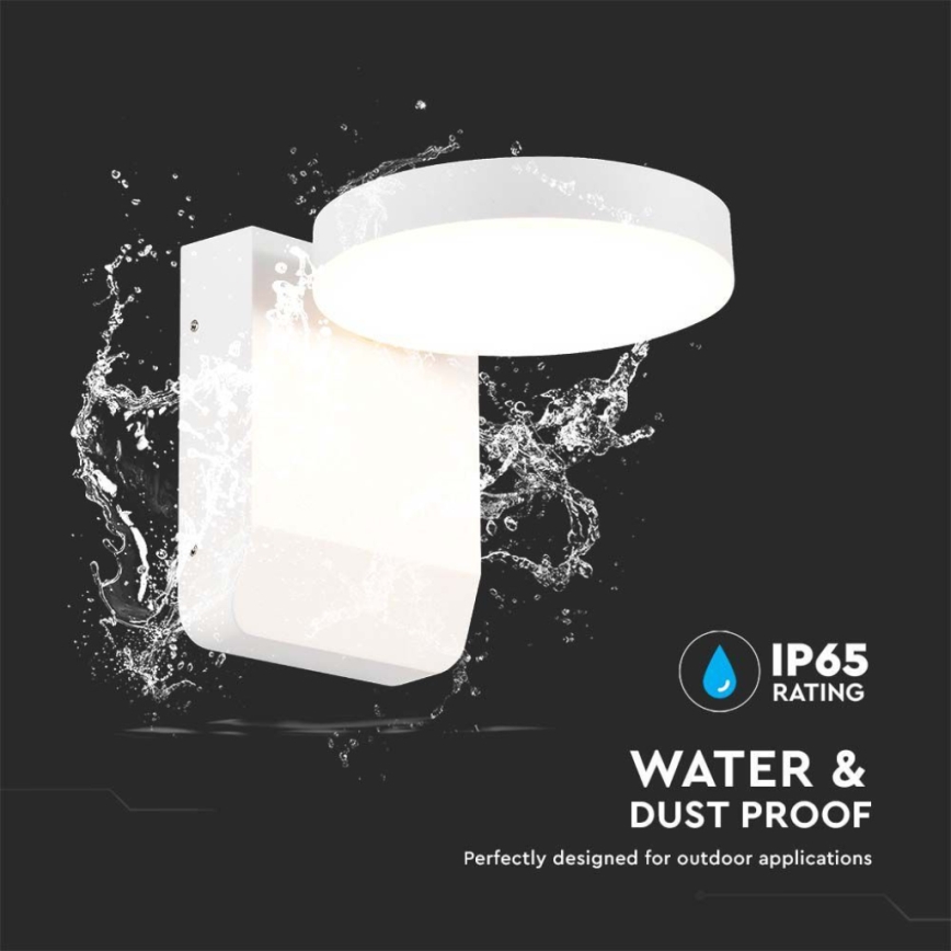 LED Āra sienas locāma lampa LED/17W/230V IP65 4000K balta