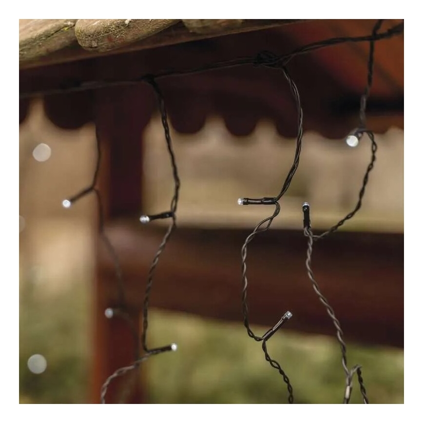 LED āra virtene, 100 LED, 2,5 x 0,9 m, IP44, auksti balta