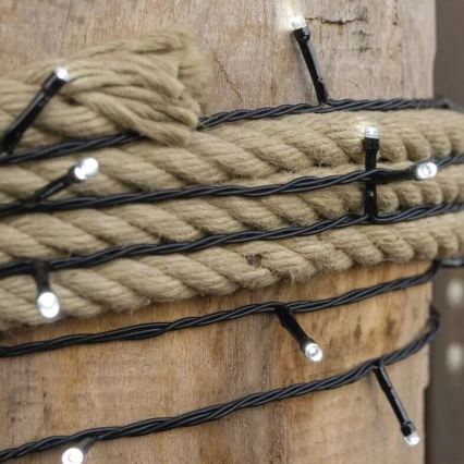 LED āra virtene 100xLED/10m IP44 auksti balta