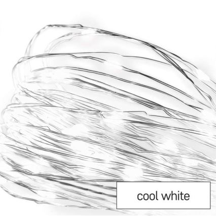 LED āra virtene 100xLED/15m IP44 auksti balta