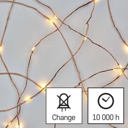 LED  āra virtene 100xLED/15m IP44 siltā balta