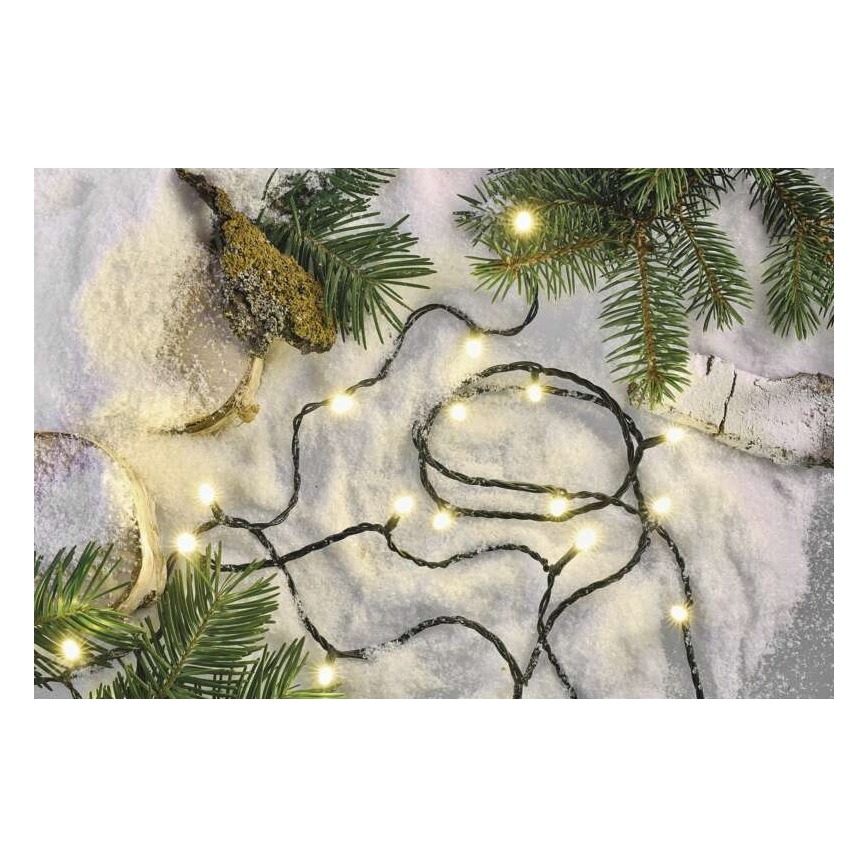 LED āra virtene 120xLED/8 režīmi 17m IP44 siltā balta