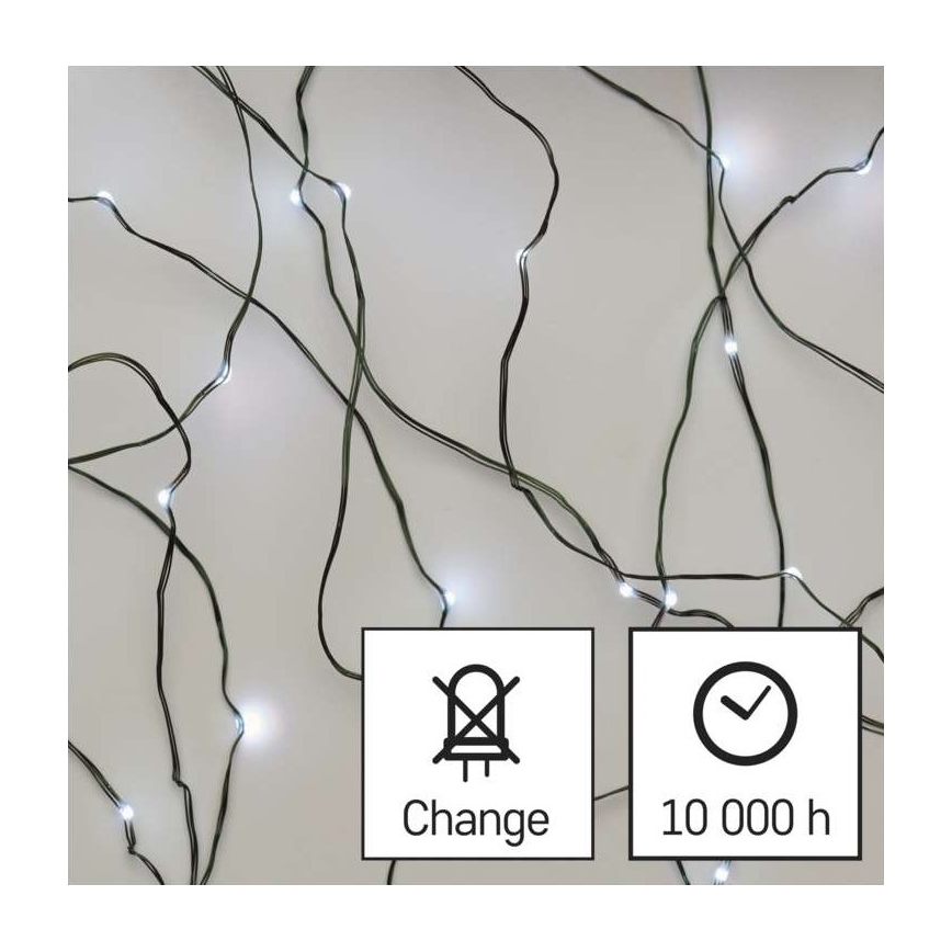 LED āra virtene 150xLED/20m IP44 auksti balta