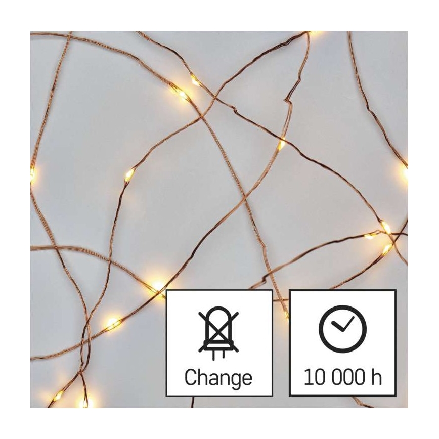 LED āra virtene 150xLED/20m IP44 silta balta