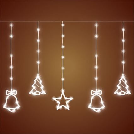 LED āra virtene, 186 LED, 7 m, IP44, auksti balta