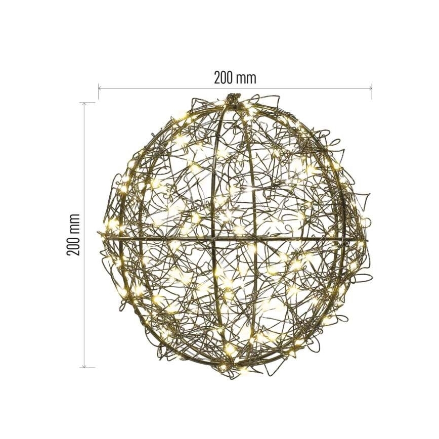 LED āra virtene 200xLED 5 m IP44 silti balta