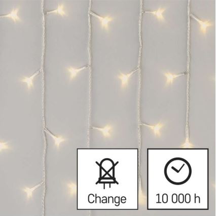 LED āra virtene 300 LED / 8 režīmi, 10 m, IP44, siltā balta, ar tālvadības pulti