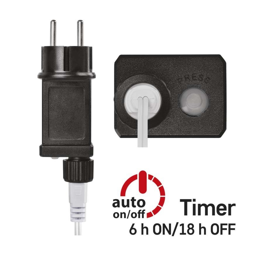 LED āra virtene 40 LED / 9 m IP44 silti balta