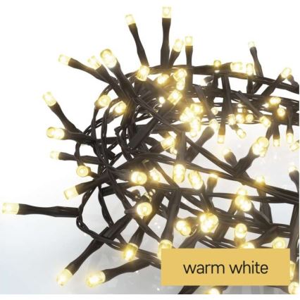 LED āra virtene, 400 LED, 13 m, IP44, siltā balta