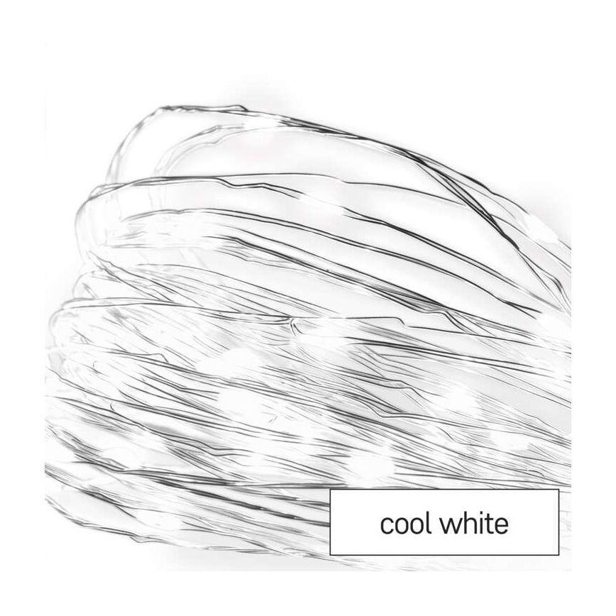 LED āra virtene 40xLED/9m IP44 auksti balta