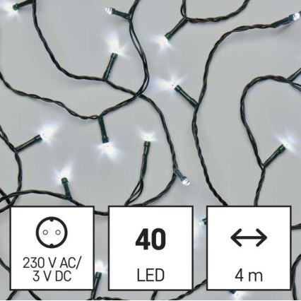 LED āra virtene 40xLED/9m IP44 auksti balta