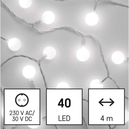 LED  āra virtene 40xLED/9m IP44 auksti balta