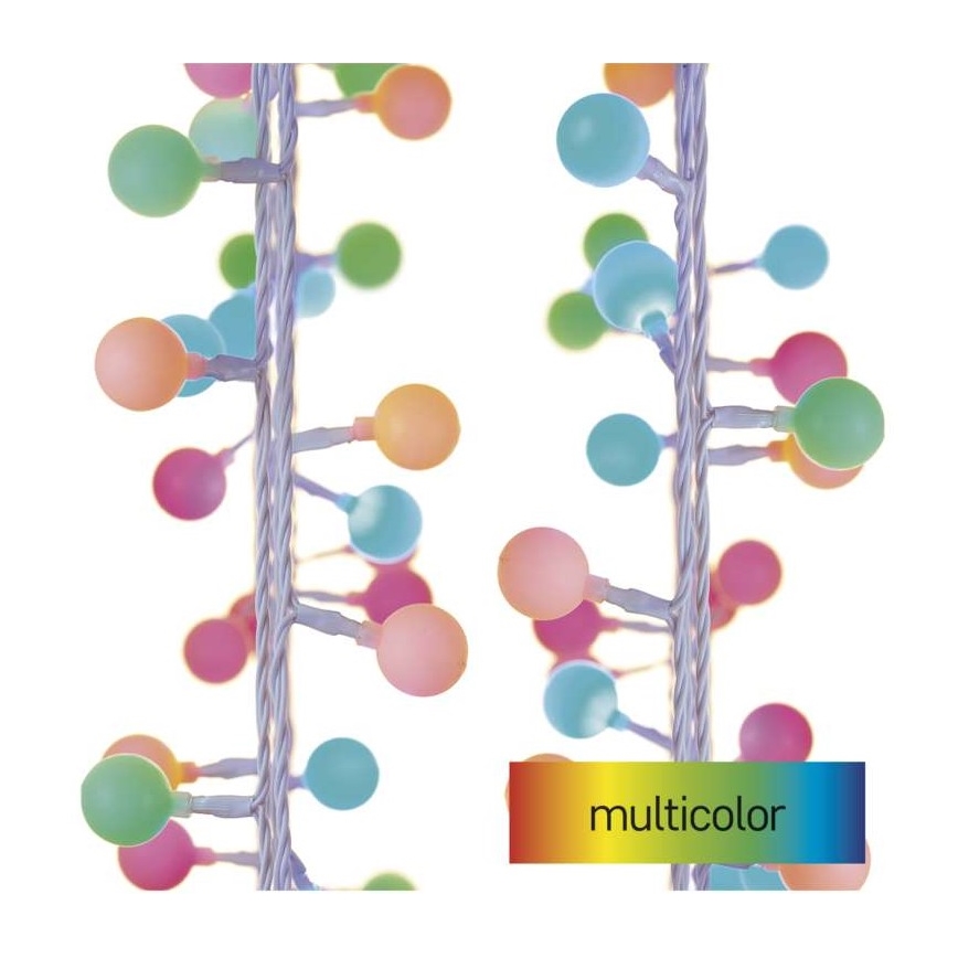 LED āra virtene 40xLED/9m IP44 daudzkrāsaina