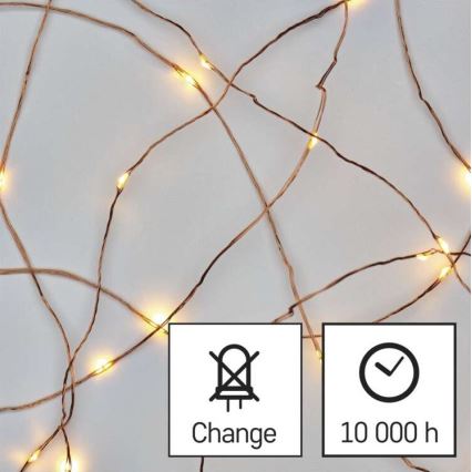 LED āra virtene 40xLED/9m IP44 silti balta
