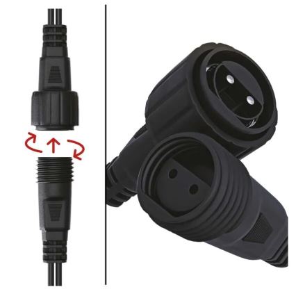 LED āra virtene 50xLED/5m IP44 auksti balta