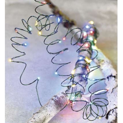 LED āra virtene 75xLED/12,5m IP44 daudzkrāsaina