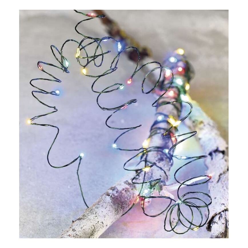 LED āra virtene 75xLED/12,5m IP44 daudzkrāsaina