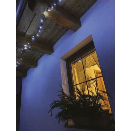 LED āra virtene 80xLED/13m IP44 auksta balta