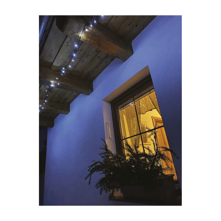 LED āra virtene 80xLED/13m IP44 auksta balta