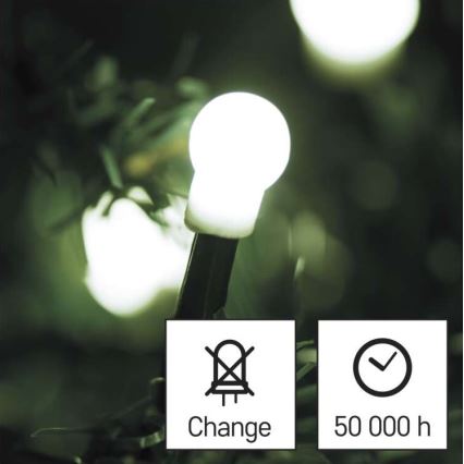 LED āra virtene 80xLED/13m IP44 auksti balta