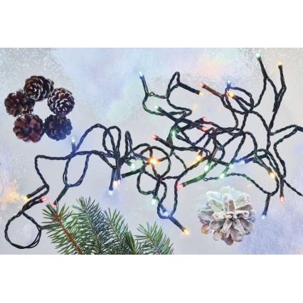 LED āra virtene 80xLED/13m IP44 daudzkrāsaina