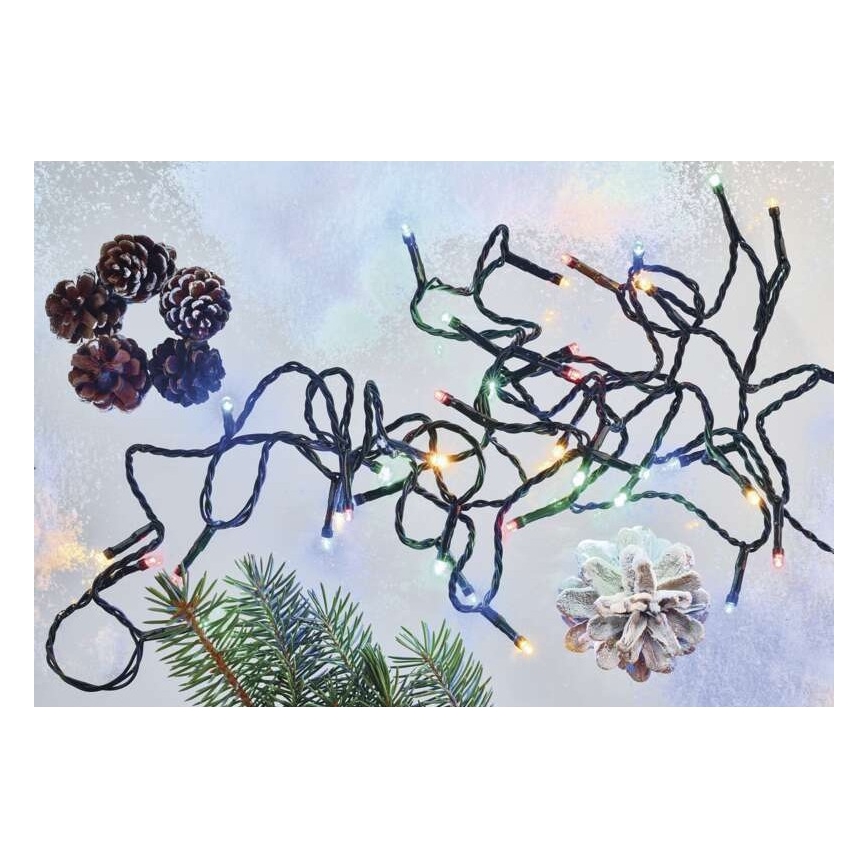 LED āra virtene 80xLED/13m IP44 daudzkrāsaina