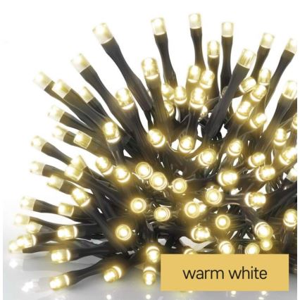 LED āra virtene 80xLED/3xAA 6,1m IP44 silti balta